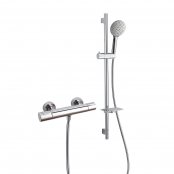 RAK 820mm Cool Touch Square Thermostatic Shower Valve With Slide Rail Kit (WRAS)