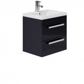 Essential Nevada 500mm Wall Hung Unit With Basin & 2 Drawers