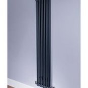 DQ Heating Ardent 1800 x 530mm Vertical 2 Column Anthracite Radiator