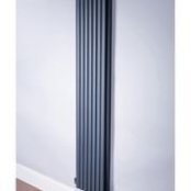 DQ Heating Cove 1500 x 413mm Vertical Single Column Anthracite Radiator