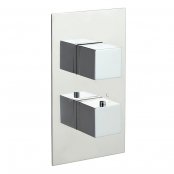 Just Taps Plus Athena Thermostatic Concealed Shower Valve 3 Outlet with Dual Handle - Chrome