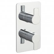 Just Taps Plus Amore Thermostatic Concealed 3 Outlets Shower Valve Dual Handle - Chrome