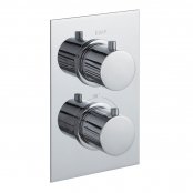 Just Taps Plus Round Thermostatic Concealed 1 Outlet Shower Valve - Chrome