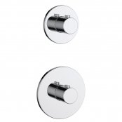 Just Taps Plus Hugo Thermostatic Concealed 2 Outlets Shower Valve Dual Handle - Chrome