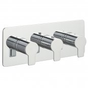 Just Taps Plus Amore Thermostatic Concealed 2 Outlets Shower Valve - Chrome