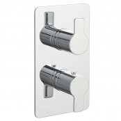 Just Taps Plus Amore Thermostatic Concealed 2 Outlets Shower Valve Dual Handle - Chrome