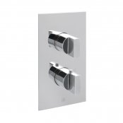 Just Taps Plus Leo Thermostatic Concealed 2 Outlets Shower Valve - Chrome