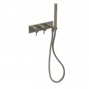 Just Taps Plus Vos Thermostatic Concealed 2 Outlets Shower Valve with Attached Handset - Brushed Black