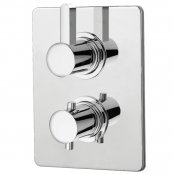 Just Taps Plus Wings Thermostatic Concealed 1 Outlet Shower Valve - Polished Chrome