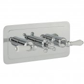 Just Taps Plus Grosvenor Lever Thermostatic Concealed 3 Outlets Shower Valve - Chrome