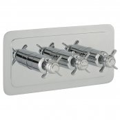 Just Taps Plus Grosvenor Pinch Thermostatic Concealed 3 Outlets Shower Valve - Chrome