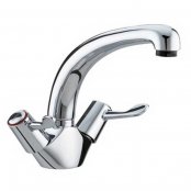 Just Taps Plus Astra Mono Kitchen Sink Mixer Tap- Dual Handle- Lever Handle- Chrome