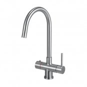 Just Taps Plus Instant Hot and Cold Water Sink Mixer with Boiler and Filter Unit - Stainless Steel