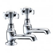 Just Taps Plus Nelson Deck Mounted Basin Taps Pair - Chrome