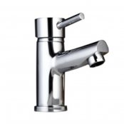Just Taps Plus Eco Basin Mixer Tap with Click Clack Waste Single Handle - Chrome