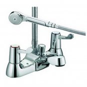 Just Taps Plus Astra Lever Bath Shower Mixer Tap Deck Mounted - Chrome
