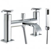 Just Taps Plus Detail Deck Mounted Bath Shower Mixer Tap with Kit - Chrome