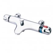 Just Taps Plus Contract Thermostatic Bath Shower Mixer Tap Wall Mounted - Chrome