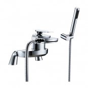 Just Taps Plus Gant Deck Mounted Bath Shower Mixer Tap with Kit - Chrome