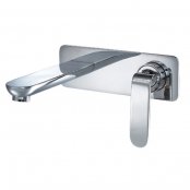 Just Taps Plus Vue 2-Hole Basin Mixer Tap Wall Mounted Chrome