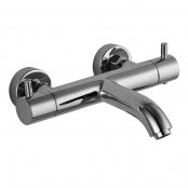 Just Taps Plus Florentine Thermostatic Bath Shower Mixer Tap Wall Mounted - Chrome