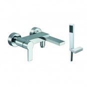 Just Taps Plus Italia 150 Bath Shower Mixer Tap Wall Mounted - Chrome