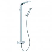 Just Taps Plus Cascata Bar Mixer Shower with Shower Kit + Fixed Head