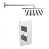 Just Taps Plus Athena Square Dual Concealed Mixer Shower with Fixed Head
