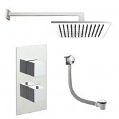 Just Taps Plus Athena Dual Concealed Mixer Shower with Fixed Head - Bath Filler