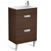 Roca Debba 505mm Compact Basin & Textured Wenge Unit (2 Drawer)