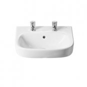 Roca Debba 450mm Cloakroom Basin - 2 Tap Holes