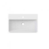 The White Space Americana Basin -585 x 410mm - One tap hole - White