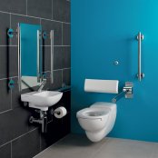 Armitage Shanks Contour 21+ Doc M Wall Hung Right Hand Pack With Chrome Rails