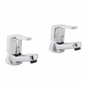 Francis Pegler Araya Bath Pillar Taps Pair - Chrome