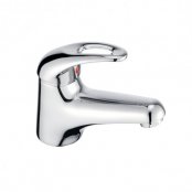 Francis Pegler Izzi Mini Monobloc Basin Mixer Tap with Click Waste - Chrome