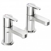 Francis Pegler Strata Basin Pilar Taps Pair - Chrome