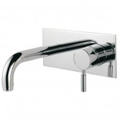 Francis Pegler Visio Wall Mounted Basin Mixer Tap with Sprung Plug waste - Chrome