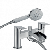 Francis Pegler Cascada Bath Shower Mixer Tap - Chrome - Shower Kit Included