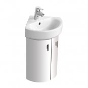 Ideal Standard Concept Space 370mm Wall Mounted Corner Basin Unit (Gloss White)