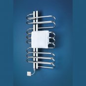Bisque Orbit Electric Towel Rail - Left-handed- Stainless Steel Mirror - 900mm x 500mm