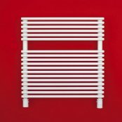 Bisque Straight Fronted Dual Fuel Towel Rail - Colour - 796mm x 496mm