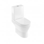 Britton Curve2 Rimless Open Back Close Coupled Toilet With Cistern - White