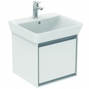 Ideal Standard Connect Air Cube Basin Unit for 500mm Basin (Gloss White with Matt Grey Interior) - Stock Clearance