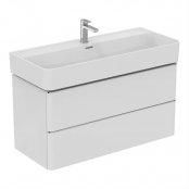 Ideal Standard Strada II 1000mm Wall Hung White Gloss Washbasin Unit with 2 Drawers