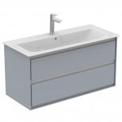 Ideal Standard Connect Air 1000mm Vanity Unit (Gloss Grey with Matt White Interior)