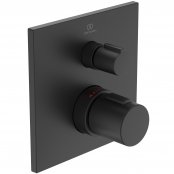 Ideal Standard Ceratherm C100 Built-In Square Thermostatic 1 Outlet Silk Black Shower Mixer