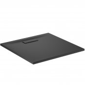 Ideal Standard Silk Black Ultraflat New 800mm Square Shower Tray with Waste