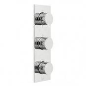 Vado Omika 2 Outlet 3 Handle Vertical Thermostatic Valve with All-Flow Function