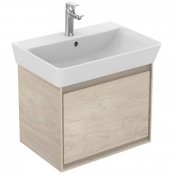 Ideal Standard Connect Air Cube Basin Unit for 550mm Basin (Light Brown Wood with Matt Light Brown Interior)