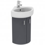 Ideal Standard Concept Space 370mm Wall Mounted Corner Basin Unit (Gloss Grey)